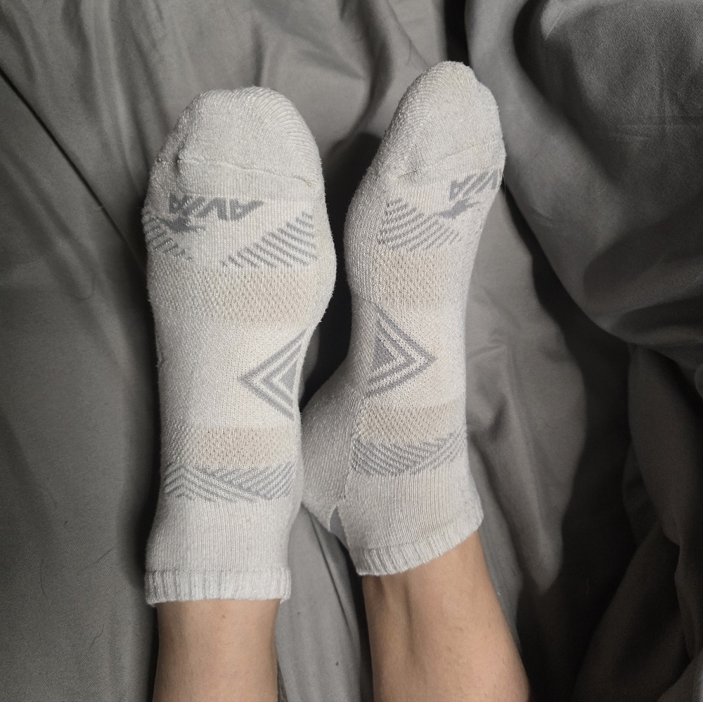 White Avia Socks